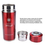 Stainless Alkaline Water Bottle Portable Nano Balance Bio Energy Lonizer Cup Flask(Red)