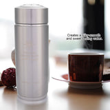 Stainless Alkaline Water Bottle Portable Nano Balance Bio Energy Lonizer Cup Flask(Silver)