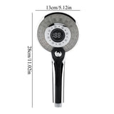 3 Spraying Mode Digital Display Handheld Shower Head with 3-color Temperature Control LED Light