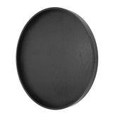 Round Shape Solid Wood Tea Coffee Snack Food Meals Serving Tray Plate Restaurant Trays Black In Australia - Darrahopens