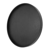 Round Shape Solid Wood Tea Coffee Snack Food Meals Serving Tray Plate Restaurant Trays Black In Australia - Darrahopens