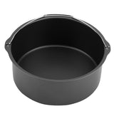 8''3 in 1 Multifunctional Air Fryer Accessories Set Bread Shelf Cake Barrel Pizza Pan(Black)