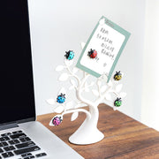 Fridge Magnet TreeShape Self Adhesive Door Knob Anti Collision for Home Decor (White)