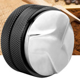 Antislip Stainless Steel Smart Coffee Tamper 58mm Diameter With Three Angled Slopes Black