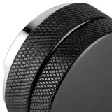 Antislip Stainless Steel Smart Coffee Tamper 58mm Diameter With Three Angled Slopes Black
