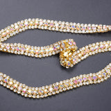 3 Rows Diamond Mesh Wrap Roll Sparkle Crystal Rhinestone Ribbon Wedding Dress Decoration In Australia - Darrahopens