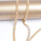 3 Rows Diamond Mesh Wrap Roll Sparkle Crystal Rhinestone Ribbon Wedding Dress Decoration