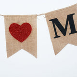 Burlap Banner Hanging Flags for Party Wedding Bridal Proposal Decoration