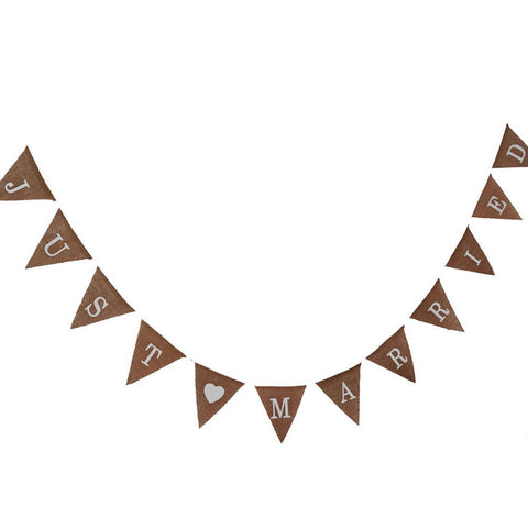 Burlap Triangle Banner Hanging Flags for Party Wedding Bridal Proposal Decoration 01 In Australia - Darrahopens
