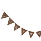 Burlap Triangle Banner Hanging Flags for Party Wedding Bridal Proposal Decoration 01 In Australia - Darrahopens