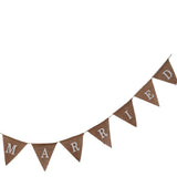 Burlap Triangle Banner Hanging Flags for Party Wedding Bridal Proposal Decoration 01