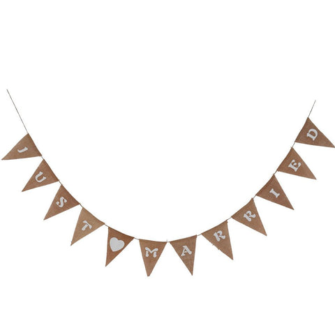 Burlap Triangle Banner Hanging Flags for Party Wedding Bridal Proposal Decoration 02 In Australia - Darrahopens