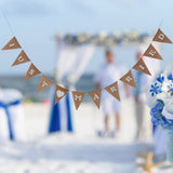 Burlap Triangle Banner Hanging Flags for Party Wedding Bridal Proposal Decoration 02