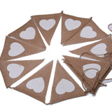 LOVE Triangle Linen Hanging Flags Heart shaped Banner Bunting for Wedding Decoration In Australia - Darrahopens