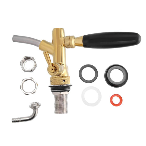 G5/8 Chrome Plating Stainless Steel Adjustable Beer Dispenser Tap Faucet for Home Bar(Gold) In Australia - Darrahopens