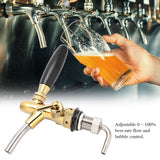 G5/8 Chrome Plating Stainless Steel Adjustable Beer Dispenser Tap Faucet for Home Bar(Gold)