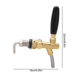 G5/8 Chrome Plating Stainless Steel Adjustable Beer Dispenser Tap Faucet for Home Bar(Gold)