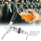 G5/8 Chrome Plating Stainless Steel Adjustable Beer Dispenser Tap Faucet for Home Bar(Silver)