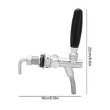G5/8 Chrome Plating Stainless Steel Adjustable Beer Dispenser Tap Faucet for Home Bar(Silver)