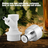 Homebrew Stainless Carbonation Cap Carbonator with Liquid Ball Lock Disconnect 1/4" Barb Hot