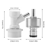 Homebrew Stainless Carbonation Cap Carbonator with Liquid Ball Lock Disconnect 1/4" Barb Hot