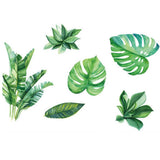 Green Leaves Shape Sticker Living Room Bedroom Backdrop Wall Decorative Decal In Australia - Darrahopens