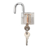 Padlock Set Pick Cutaway Practice Lock With Key Removing Hook Kit Tool Transparent