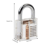 Padlock Set Pick Cutaway Practice Lock With Key Removing Hook Kit Tool Transparent
