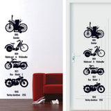 Motorcycle Bicycle Pattern Wall Sticker for Living Room Bedroom Backdrop Wall Decorative Decal