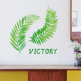Modern Fresh Style Nordic Leaves Pattern Decoration Wall Sticker for Bedroom Living Room In Australia - Darrahopens