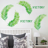 Modern Fresh Style Nordic Leaves Pattern Decoration Wall Sticker for Bedroom Living Room In Australia - Darrahopens