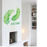 Modern Fresh Style Nordic Leaves Pattern Decoration Wall Sticker for Bedroom Living Room