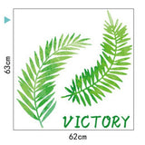 Modern Fresh Style Nordic Leaves Pattern Decoration Wall Sticker for Bedroom Living Room
