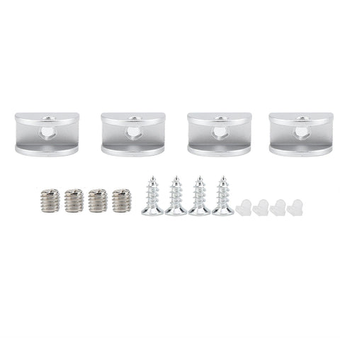 4Pcs Space Aluminum Glass Clamp Holder Window Fixing Clip Arc Bracket for Thickness 5-8mm S In Australia - Darrahopens