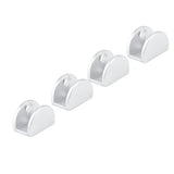4Pcs Space Aluminum Glass Clamp Holder Window Fixing Clip Arc Bracket for Thickness 5-8mm S