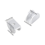 4Pcs Space Aluminum Glass Clamp Holder Window Fixing Clip Arc Bracket for Thickness 5-8mm S