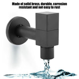 Black Brass Square Washing Machine Faucet Wall Mount Laundry Cold Water Tap(Mop Pool) In Australia - Darrahopens