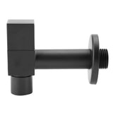Black Brass Square Washing Machine Faucet Wall Mount Laundry Cold Water Tap(Mop Pool)