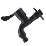 304 Stainless Steel Black Wall Mount Tap Garden Water Faucet for Bathroom(Washing Machine)