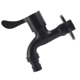 304 Stainless Steel Black Wall Mount Tap Garden Water Faucet for Bathroom(Washing Machine)