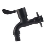 304 Stainless Steel Black Wall Mount Tap Garden Water Faucet for Bathroom(Washing Machine)