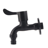304 Stainless Steel Black Wall Mount Tap Garden Water Faucet for Bathroom(Washing Machine)