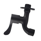 304 Stainless Steel Black Wall Mount Tap Garden Water Faucet for Bathroom(Mop Pool)