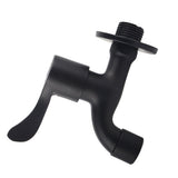 304 Stainless Steel Black Wall Mount Tap Garden Water Faucet for Bathroom(Mop Pool)