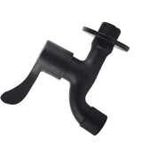 304 Stainless Steel Black Wall Mount Tap Garden Water Faucet for Bathroom(Mop Pool)