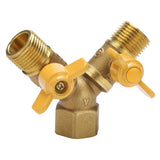 G1/2 Brass Garden Irrigation 2 Way Double Tap Hose Adapter Dual Faucet Connector In Australia - Darrahopens