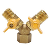 G1/2 Brass Garden Irrigation 2 Way Double Tap Hose Adapter Dual Faucet Connector In Australia - Darrahopens