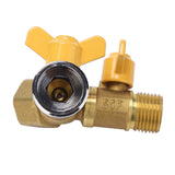 G1/2 Brass Garden Irrigation 2 Way Double Tap Hose Adapter Dual Faucet Connector