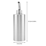 550mL Stainless Steel Oil Bottle Vinegar Sauce Dispenser Container Home Kitchen Supplies(A)