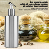 550mL Stainless Steel Oil Bottle Vinegar Sauce Dispenser Container Home Kitchen Supplies(B) In Australia - Darrahopens